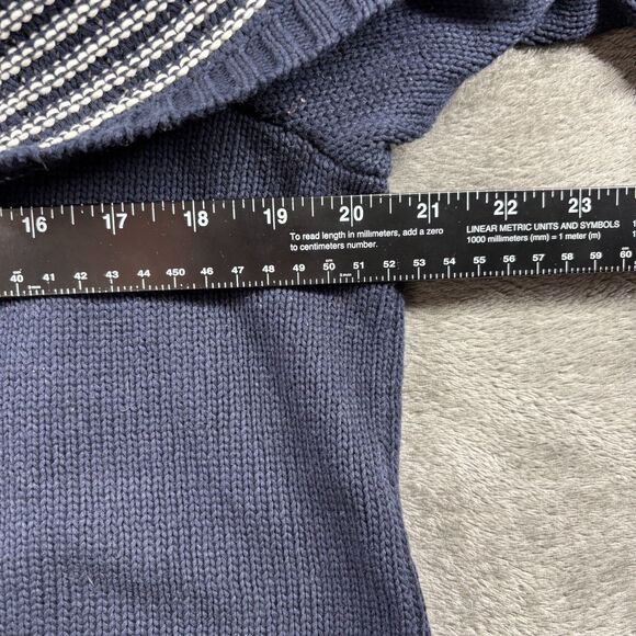 Loft Sweater LOT Pullover Henley Off Shoulder Navy Blue Yellow Size XL C130 - Picture 6 of 14